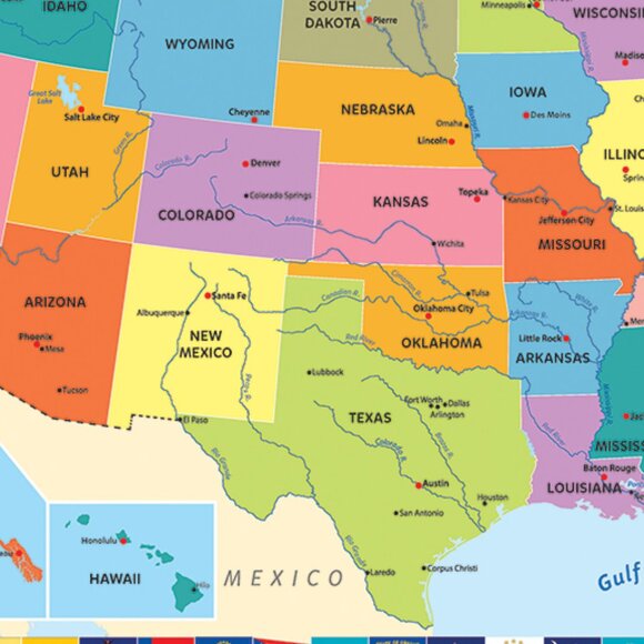 New sealed Eurographics 200pcs Puzzle-- Map of the USA - Picture 5 of 12